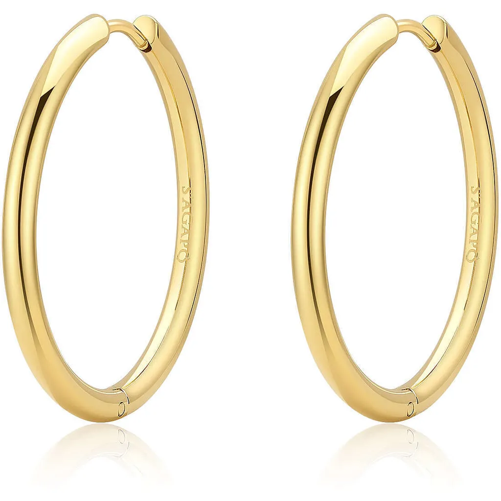 Orecchini Cerchio Donna Sagapò Collezione Chunky Oro PVD 316L