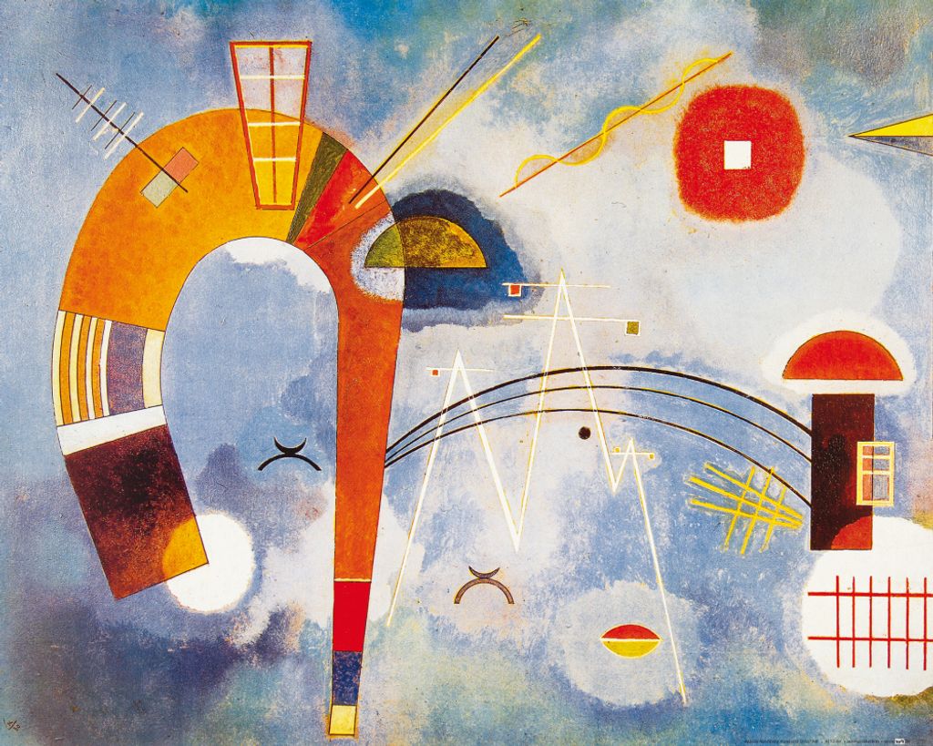 Wassily Kandinsky Kunstdruck Bild - Rund Und Spitz, 1930 (40 x 50 cm)