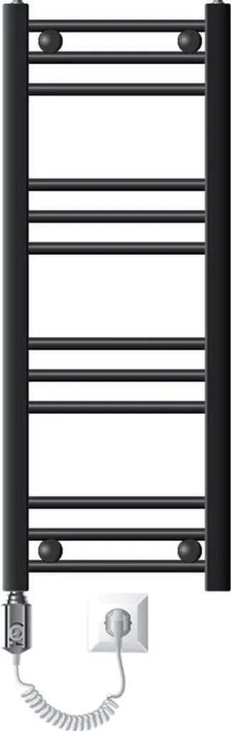 Radiateur sèche-serviettes électrique 600W anthracite 300x800mm latéral