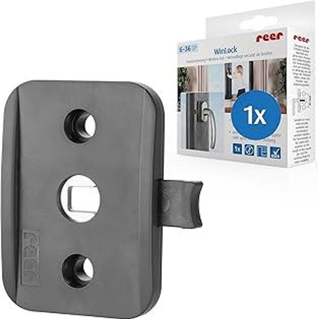reer WinLock Fenster- und Balkontürsicherung, vom schwäbischen Kinder-Sicherheits-Experten, anthrazit
