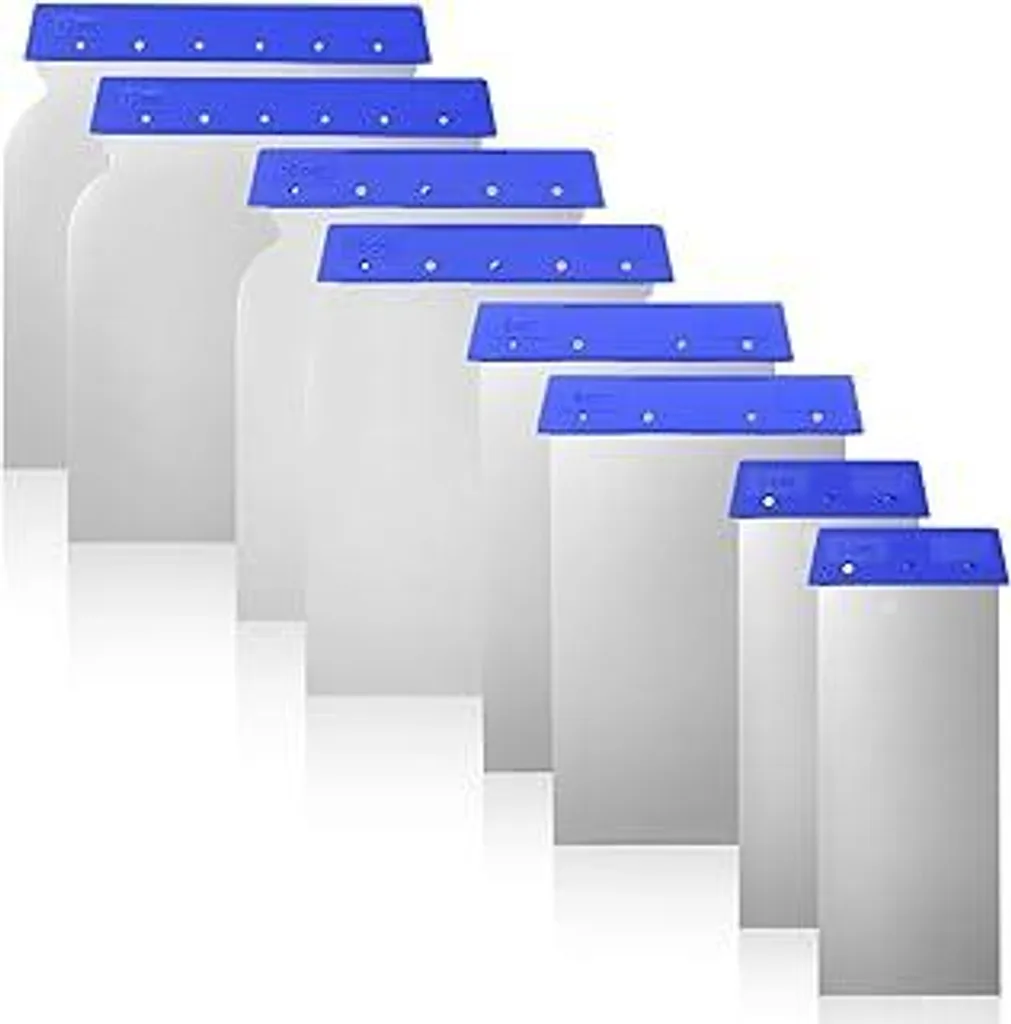 Set 8 Spatole Giapponesi Professionali Acciaio Flessibile per Stucco