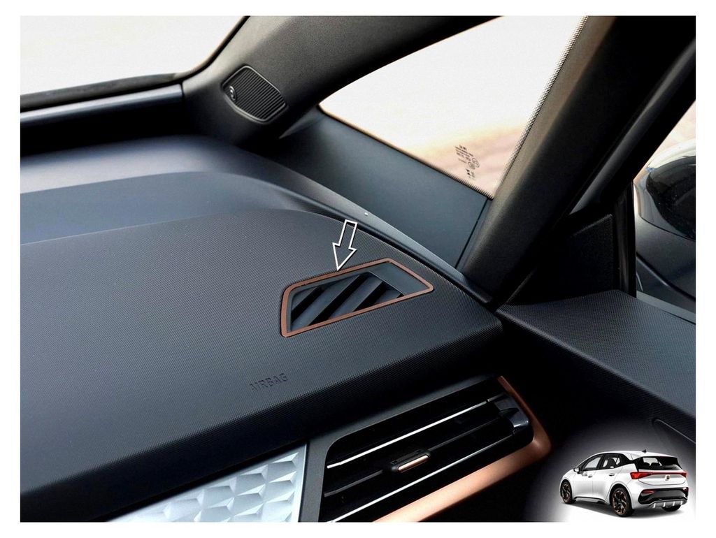 Stahlabdeckung für Cupra.Born | Farbe COPPER Stil - Rahmen für Enteiser | 1 Stück Edelstahl E-Boost Impulse VZ Edition Advantage Dynamic Born Zu...
