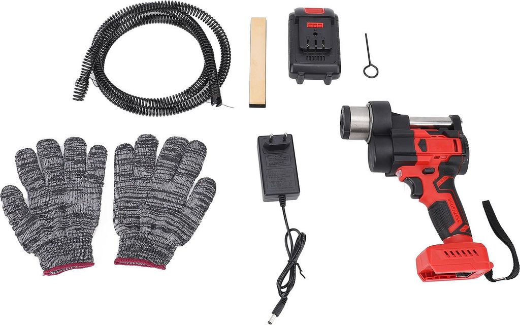 Akku-Rohrreinigungsgerät, bürstenlos, elektrisch, Rohrreinigungsspirale zur Beseitigung von Verstopfungen in Toilettenrohren, 21 V, 7,5 m, EU-Ste...