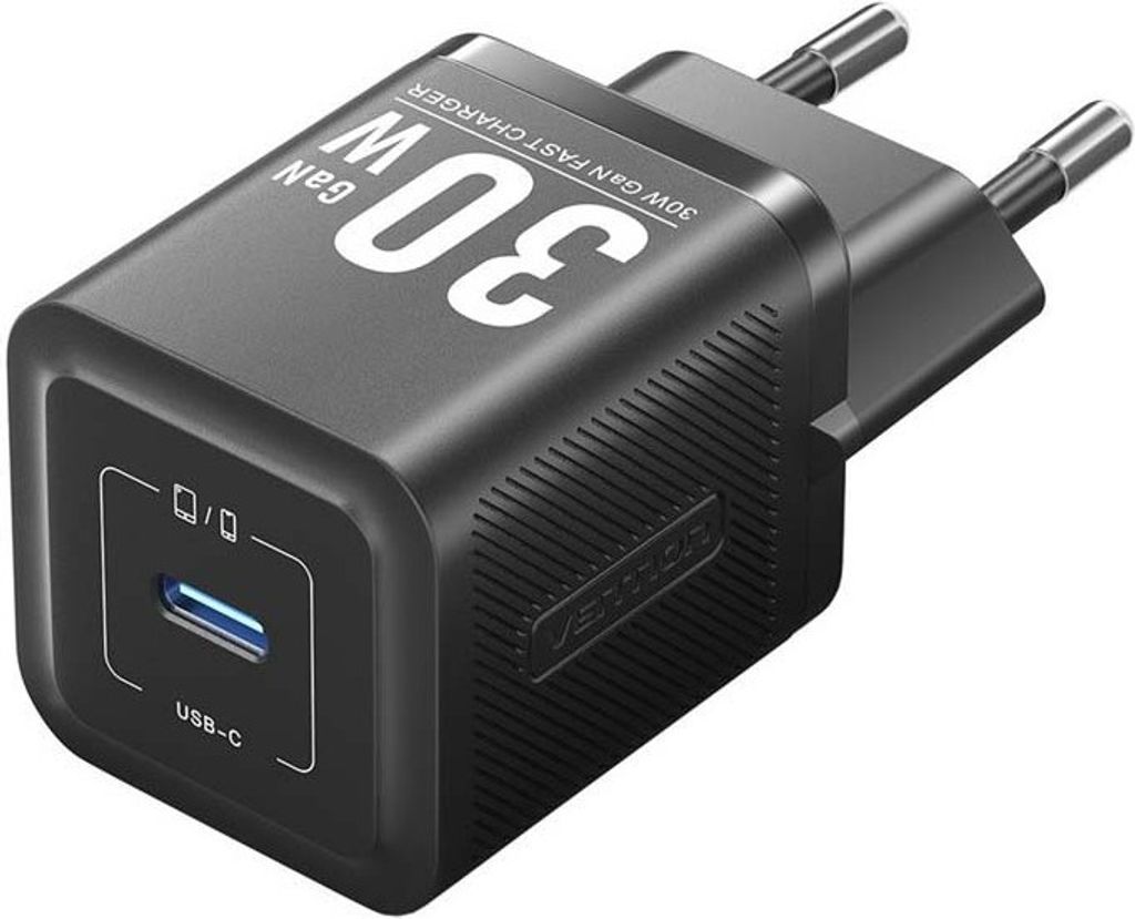 Vention FEZW0-EU USB-C GaN power charger (30W) (black)