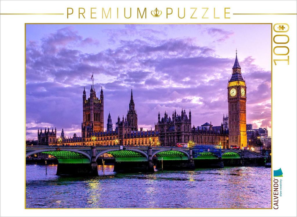 CALVENDO Puzzle Westminster Big Ben | 1000 Teile Lege-Größe 64x48cm Foto-Puzzle für glückliche Stunden