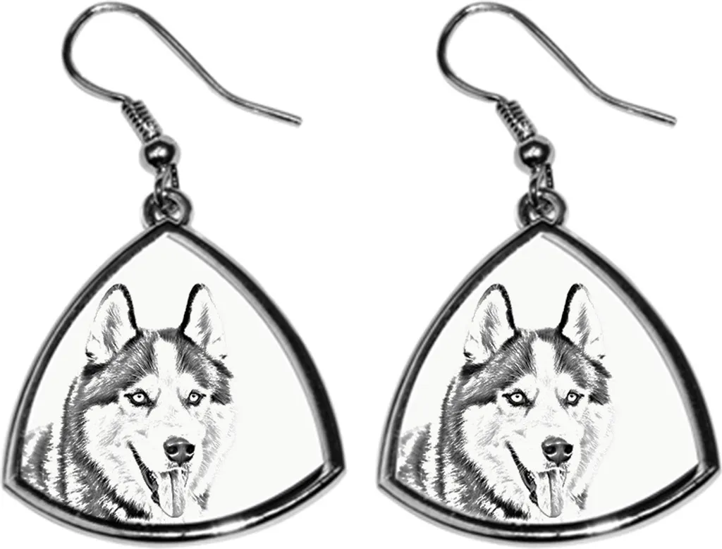 Regalo Perfetto: Orecchini Siberian Husky Art-Dog in Confezione Speciale