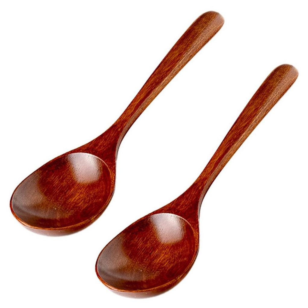 2 Stück japanische Holz-Ramen-Löffel – Suppenlöffel – Produktbild 