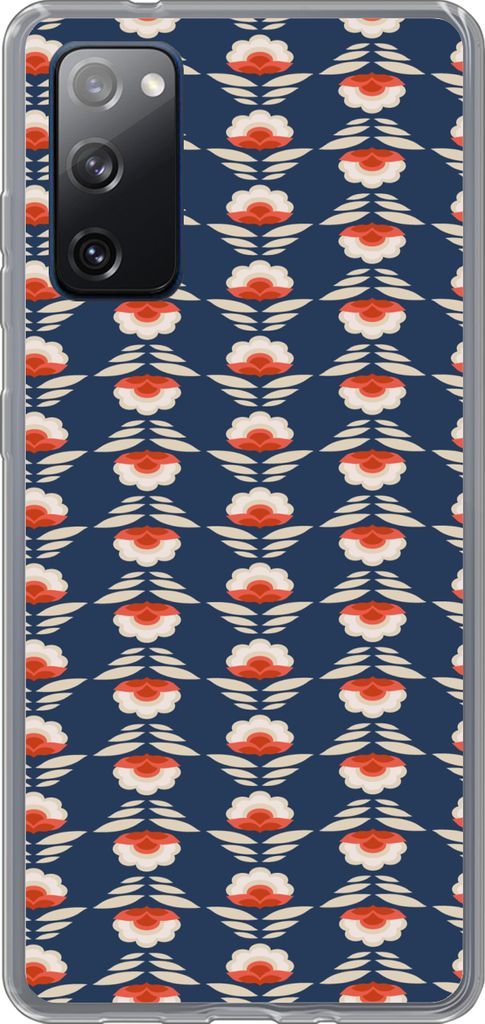 MuchoWow Handyhülle Schutzhülle Hülle für Telefoonhoesje Samsung Galaxy S20 FE Muster - Abstrakt - Blumen Silikon Softcase Handy Hülle - Abd...
