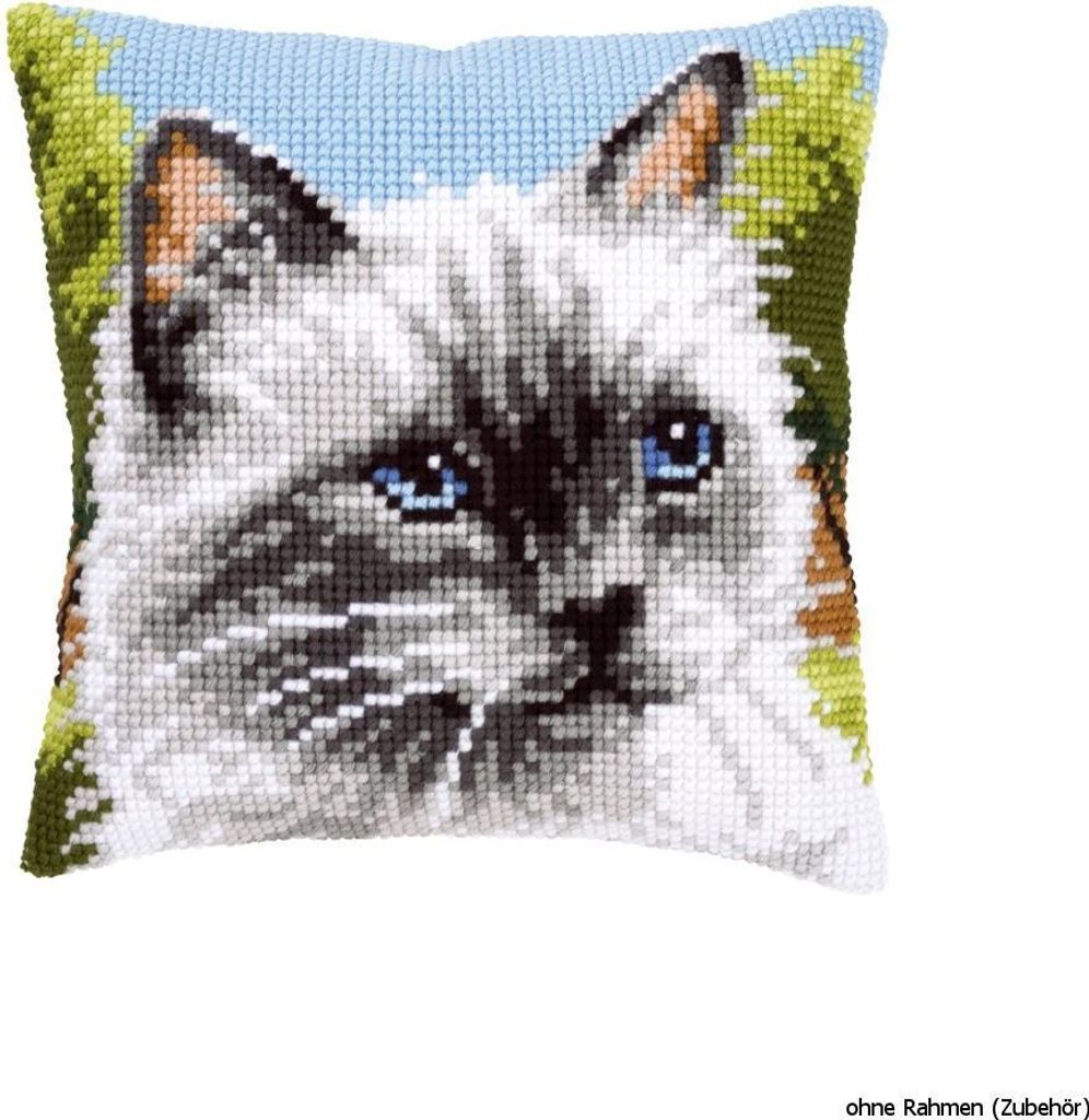 Vervaco PN-0146067 Kreuzstichkissen Siamesische Katze Produktbild 