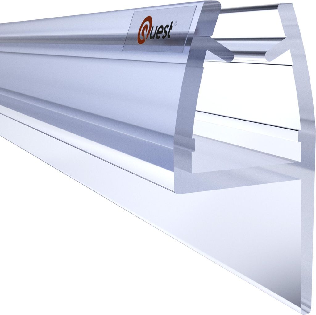 QUEST Seitliche Duschdichtung 200 cm transparent, 2 Stück