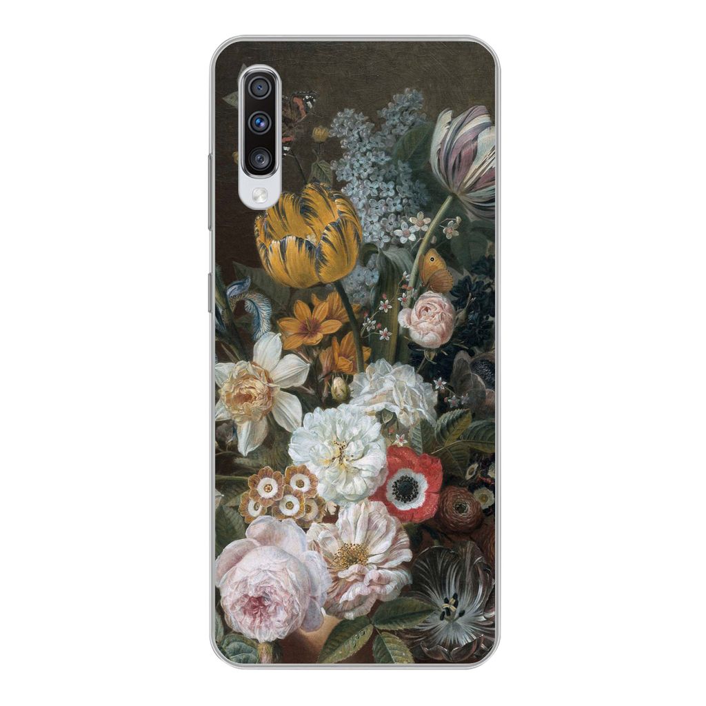 MuchoWow Handyhülle Schutzhülle Hülle für Samsung Galaxy A70 Stilleben mit Blumen - Gemälde von Eelke Jelles Eelkema Silikon Softcase Handy ...