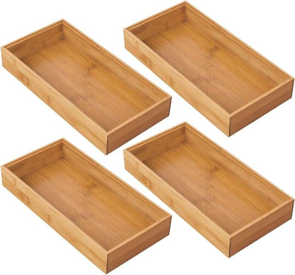 mDesign Aufbewahrungsbox Schubladenbox Organizer Besteckkasten 4er Set