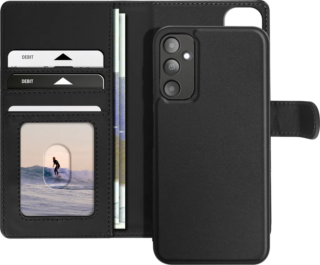 Mayaxess, cover per Samsung Galaxy A05s con guscio rimovibile, nero