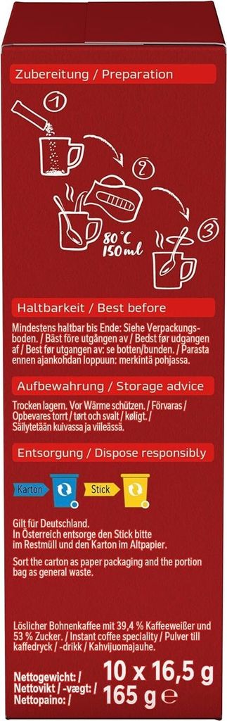 Nescafé 3in1 Sticks, Instantkaffee mit Creamer und Zucker, Produktbild 4