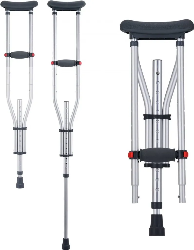 Béquilles de marche ergonomiques réglables - Matériel médical senior 136kg