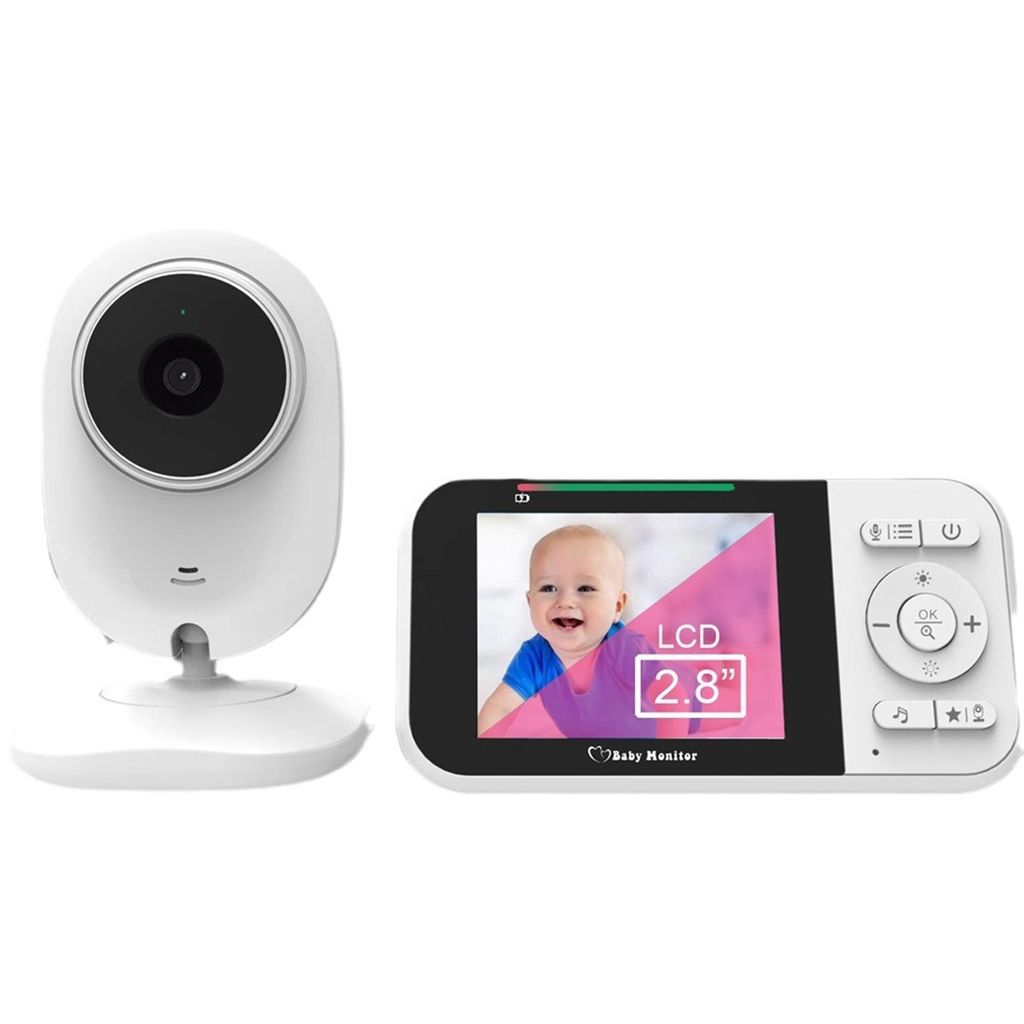2.8-Zoll LCD Babyphone, Zwei-Wege-Talk IR Nachtsicht Temperatur Überwachungs kamera