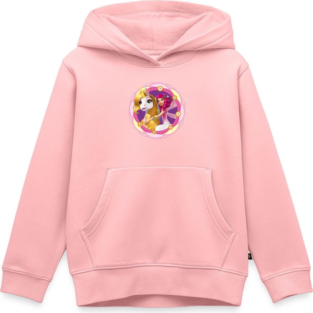 Spreadshirt Mia and Me Einhorn Onchao Und Mia In Centopia Kinder Premium Hoodie, 134/140 (8 Jahre), Rosa