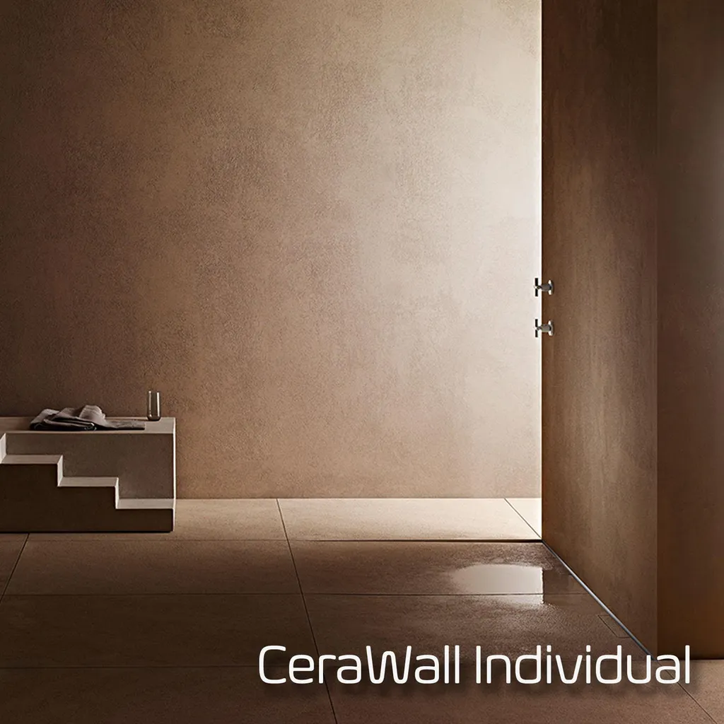 Cache-caniveau de douche CeraWall Design or rouge mat non carrelable - 2