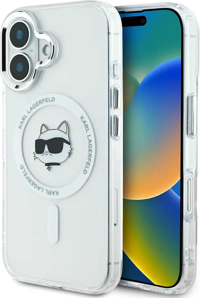Cover iPhone 16 Karl Lagerfeld Choupette MagSafe White | Trendy 2024