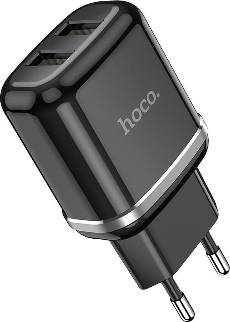 Hoco N4 USB-oplader, netadapter, dubbele oplader, Productafbeelding 