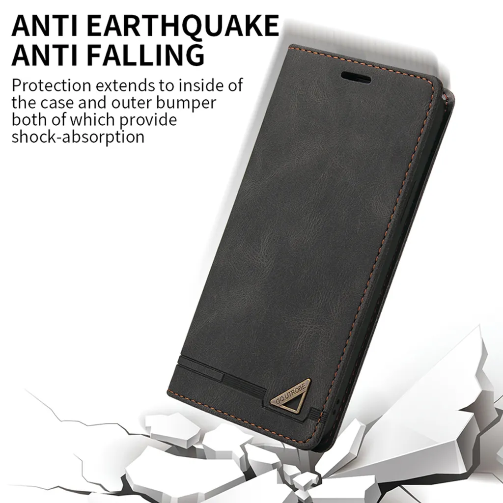 Custodia Viaggio Samsung S22 5G Pelle Vintage Marrone Antiurto - 6
