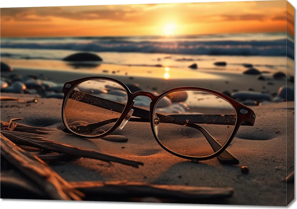 Quadro 100x70cm Tramonto attraverso i vetri | Arredo Moderno Parete