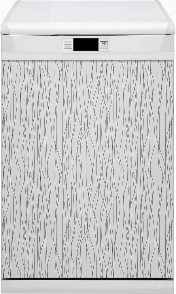Magnete Dekorative Magnet Folie für Geschirrspüler 45x80 cm Küche - Schwarze Dreiecke