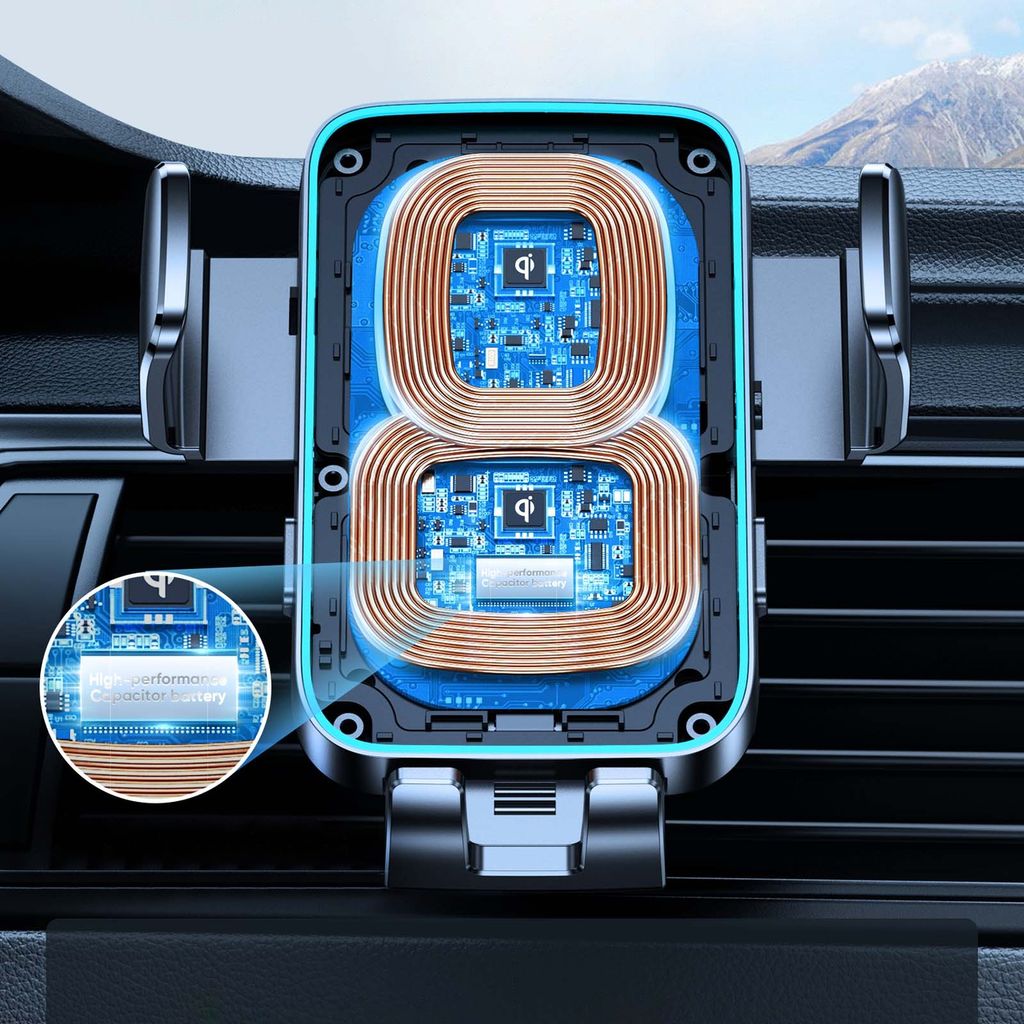 Joyroom JR-ZS246 Dual-Coil Wireless Car Charger Holder (Air Produktbild 7