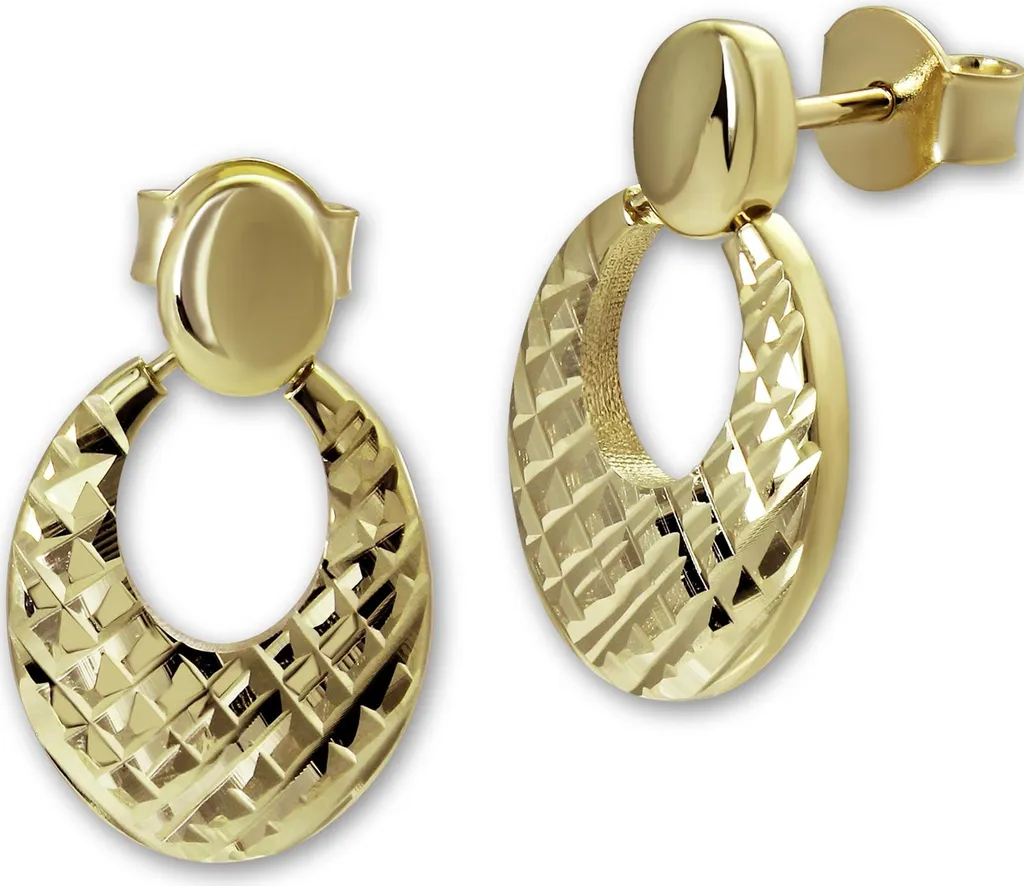 Boucles d'oreilles en Or 333 Anti-Allergie Ovale GoldDream pour Femme