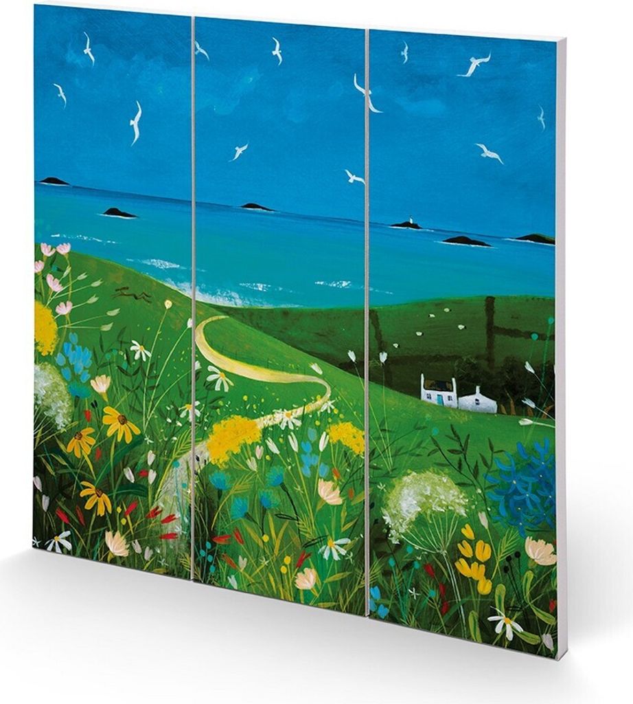 Julia Crossland - Tafel "Summer", Cottage PM5270 (30 cm x 30 cm) (Grün/Blau/Weiß)