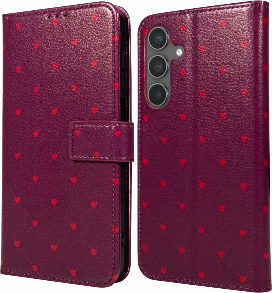 imoshion Design Klapphülle Samsung Galaxy S24 - Crush Check Coral Dust