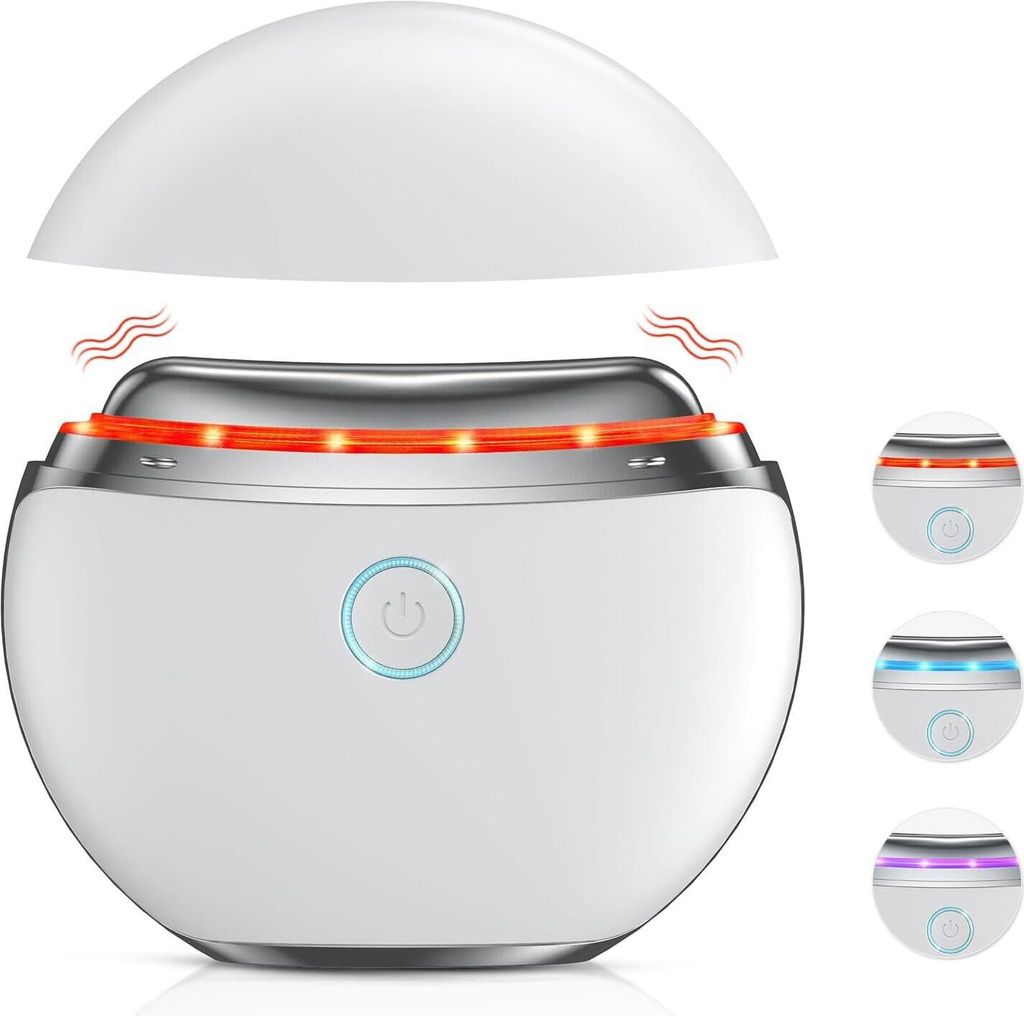 EMS Gua Sha Electric, Gesichtsmassagegerät mit Wärme und Produktbild 