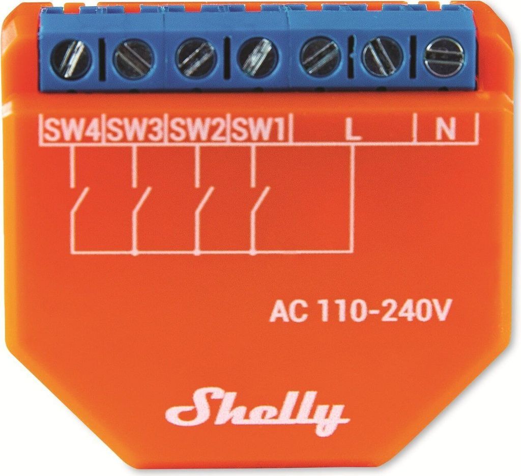 Comutatore wireless Shelly Plus i4 di intrare/controller di Immagine del prodotto 