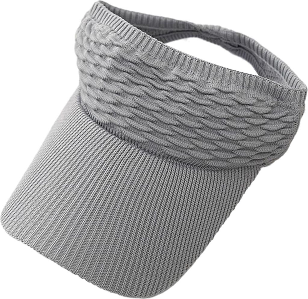 Damen-Sonnenblende, verstellbar, leeres Oberteil, Baseballkappe, elastisch, gestrickt, Sportmütze für Tennis, Golf, Laufen