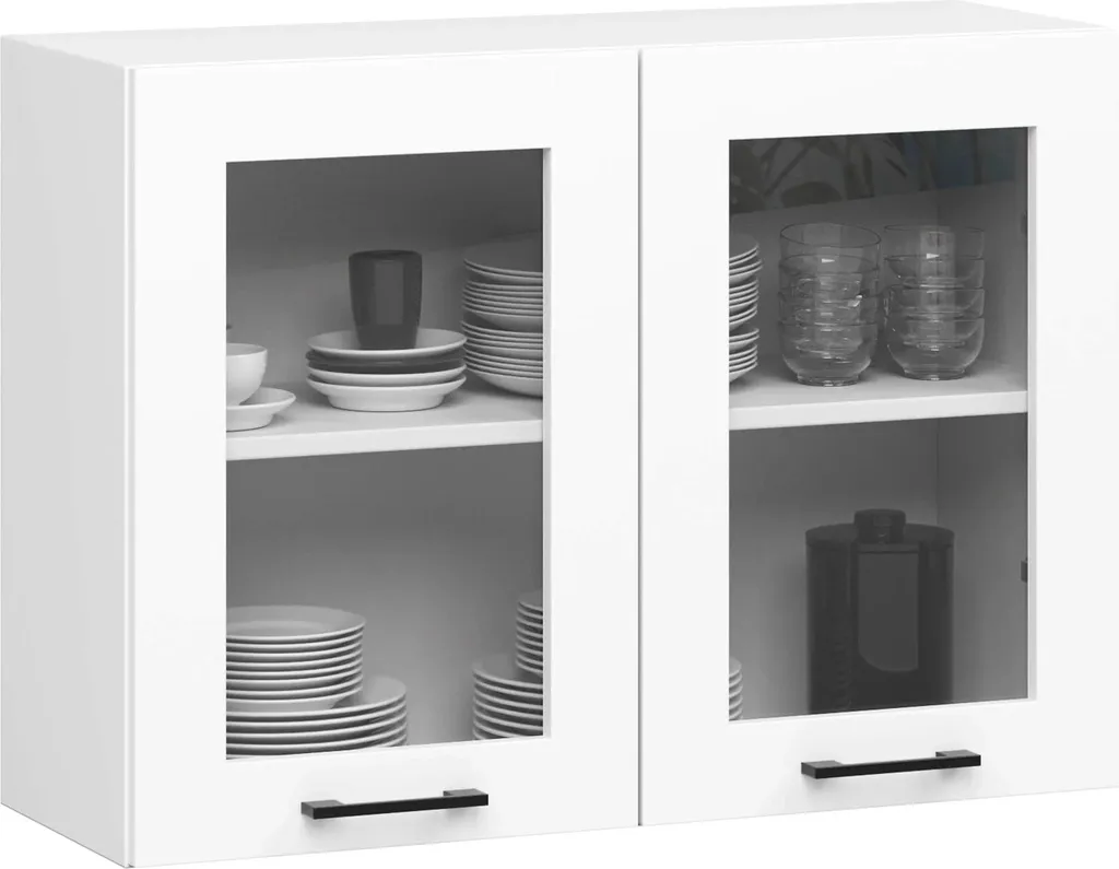 Mobile Vetrinetta Akord Oliwia 80x58x31 cm Bianco | Ordine Perfetto