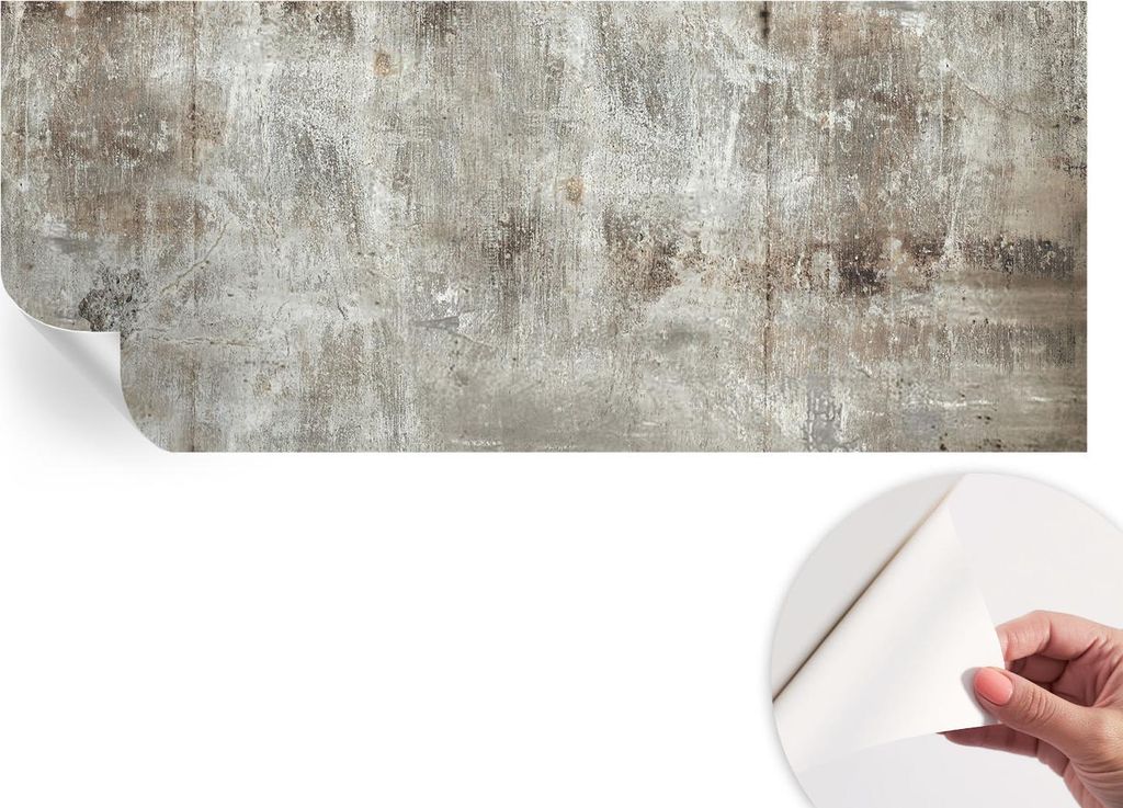 Selbstklebende Wandtapete - Dekorative Tapete für Wohnzimmer - Klebefolie für Wandbilder - Tapetenfolie für Wanddekoration - 208x146 cm - Indust...