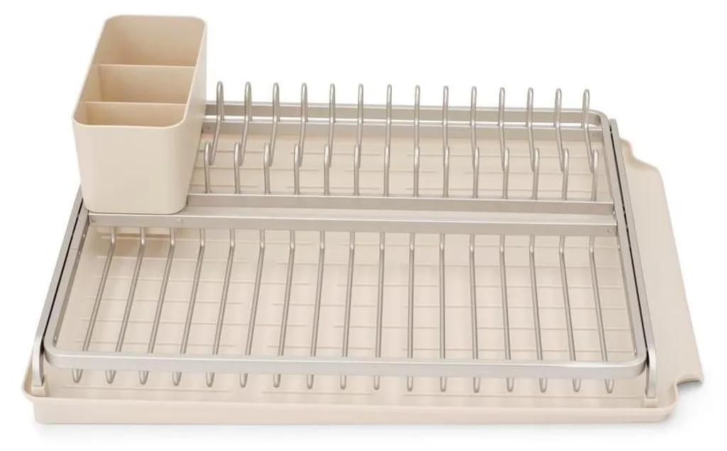 Égouttoir à Vaisselle Brabantia avec Bac de Récupération Amovible Beige