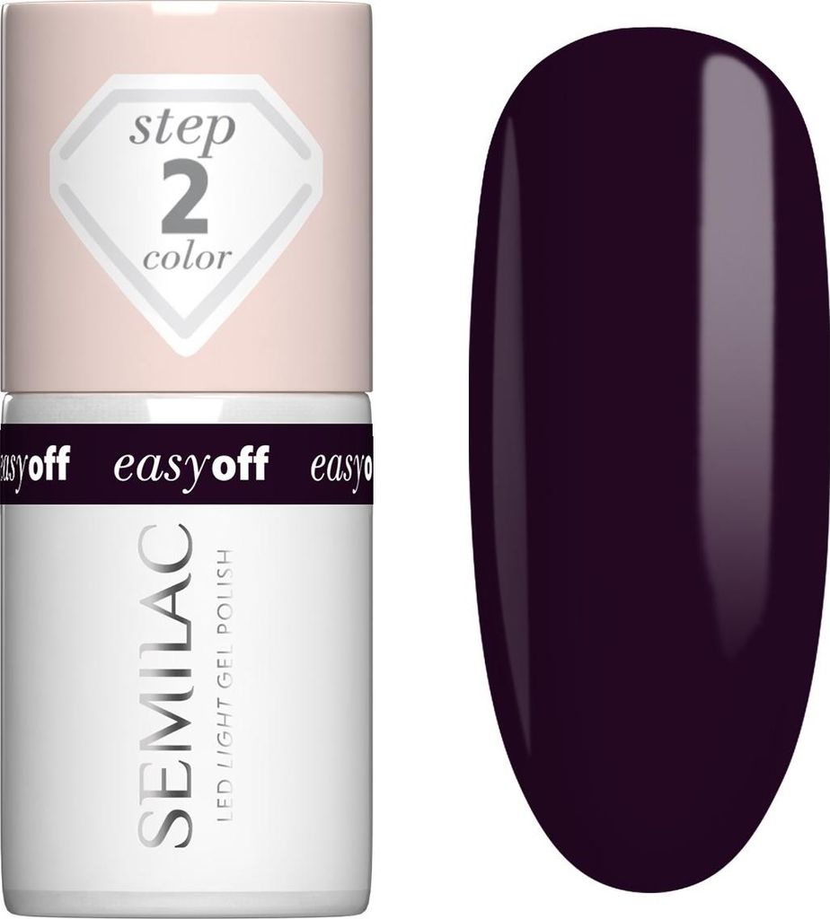 SEMILAC Easy Off Hybrid Nagellack LED Light Berry on Top 7 ml