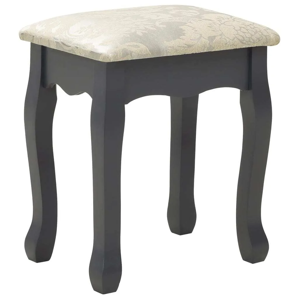 Table de Maquillage Grise avec Siège Confortable pour Routine Beauté - 7