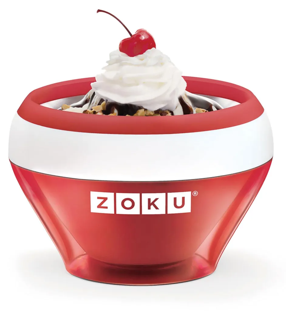 Sorbetière Rouge Zoku : Réussissez vos Glaces Maison sans Encombrement