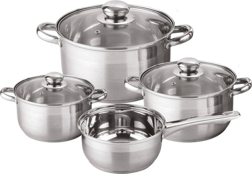 MICHELINO 7-tlg. Kochtopfset Rostfreier Edelstahl Geeignet für alle Herdarten