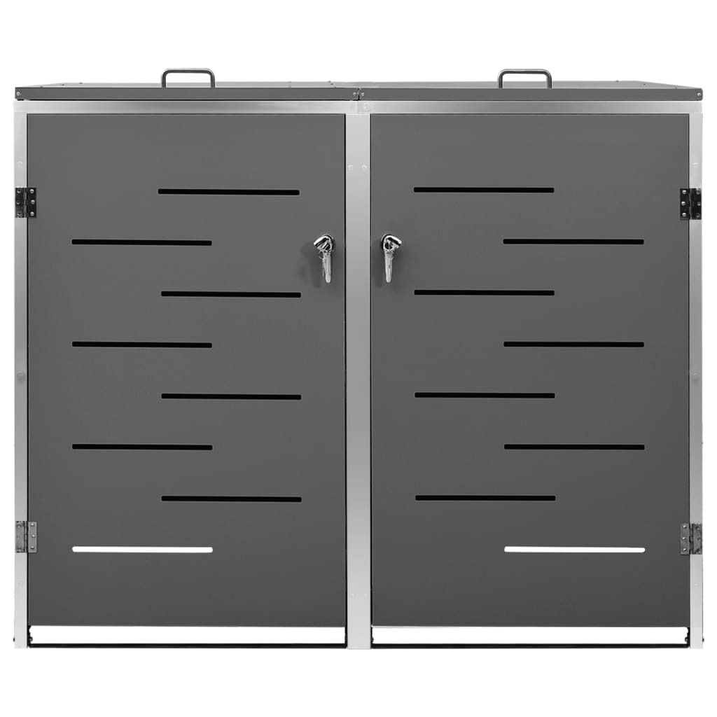 Box na odpadky pro 2 koše 138x77,5x112,5 cm nerezová ocel Obrázek produktu 3