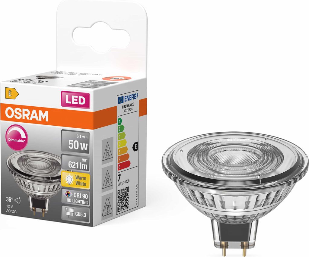 OSRAM OSR LED MR16 6,1W GU5,3 36°dim 6 Stück Zdjęcie produktu 