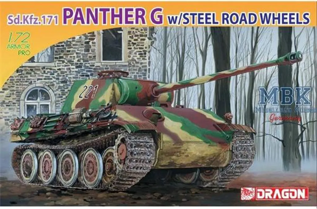 Dragon 7339 Sd.Kfz 171 Panther Ausf. G roues acier maquette de char 1/72