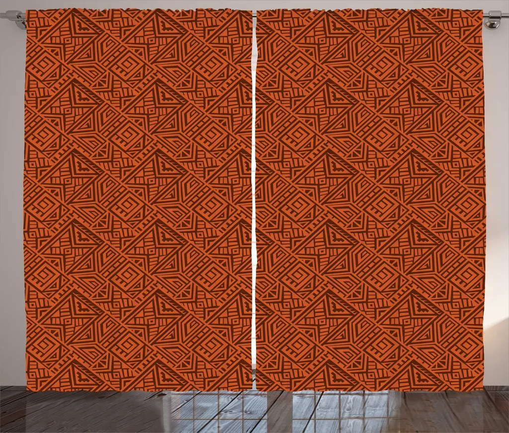 ABAKUHAUS Tenda Rustica 280x245 Arancione | Tenda Soggiorno Etnica
