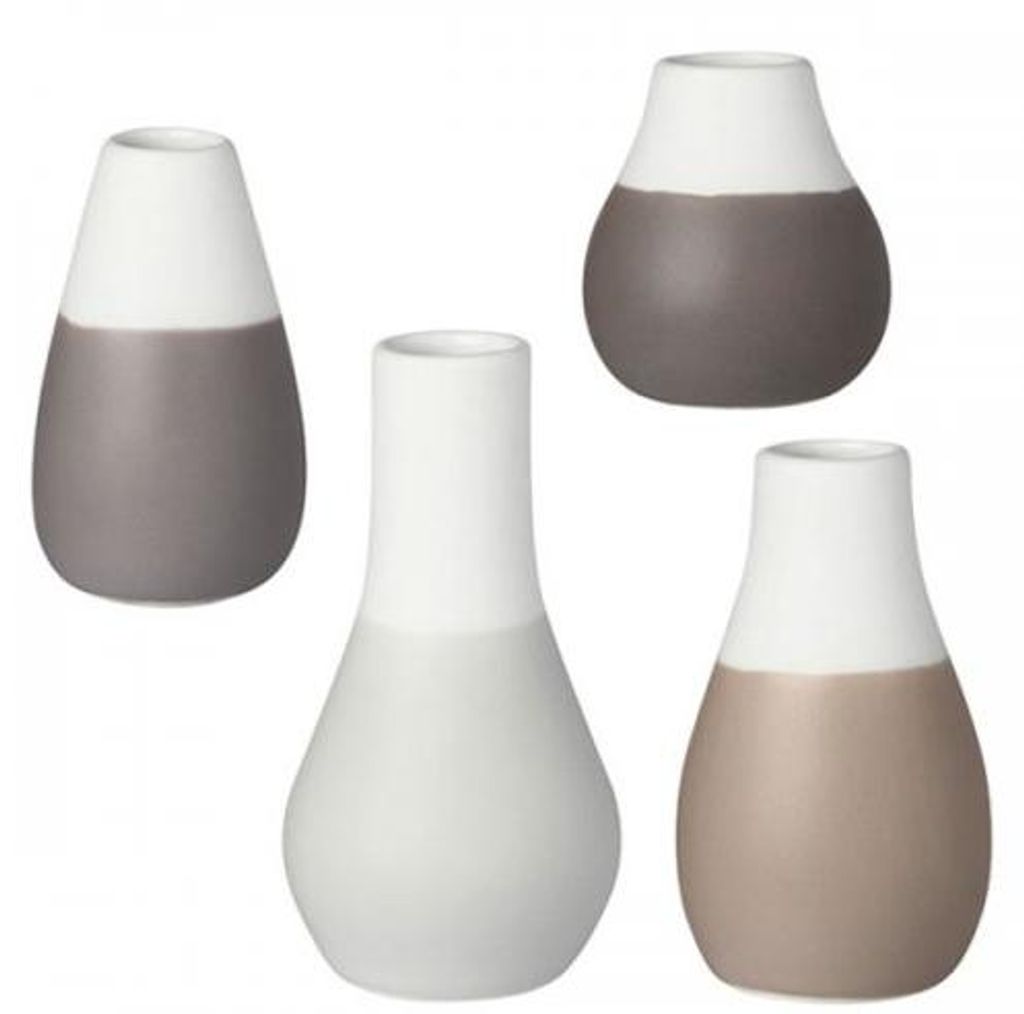 Räder Design Minivasen Zuhause Vasen Grau (4-teilig) Produktbild 