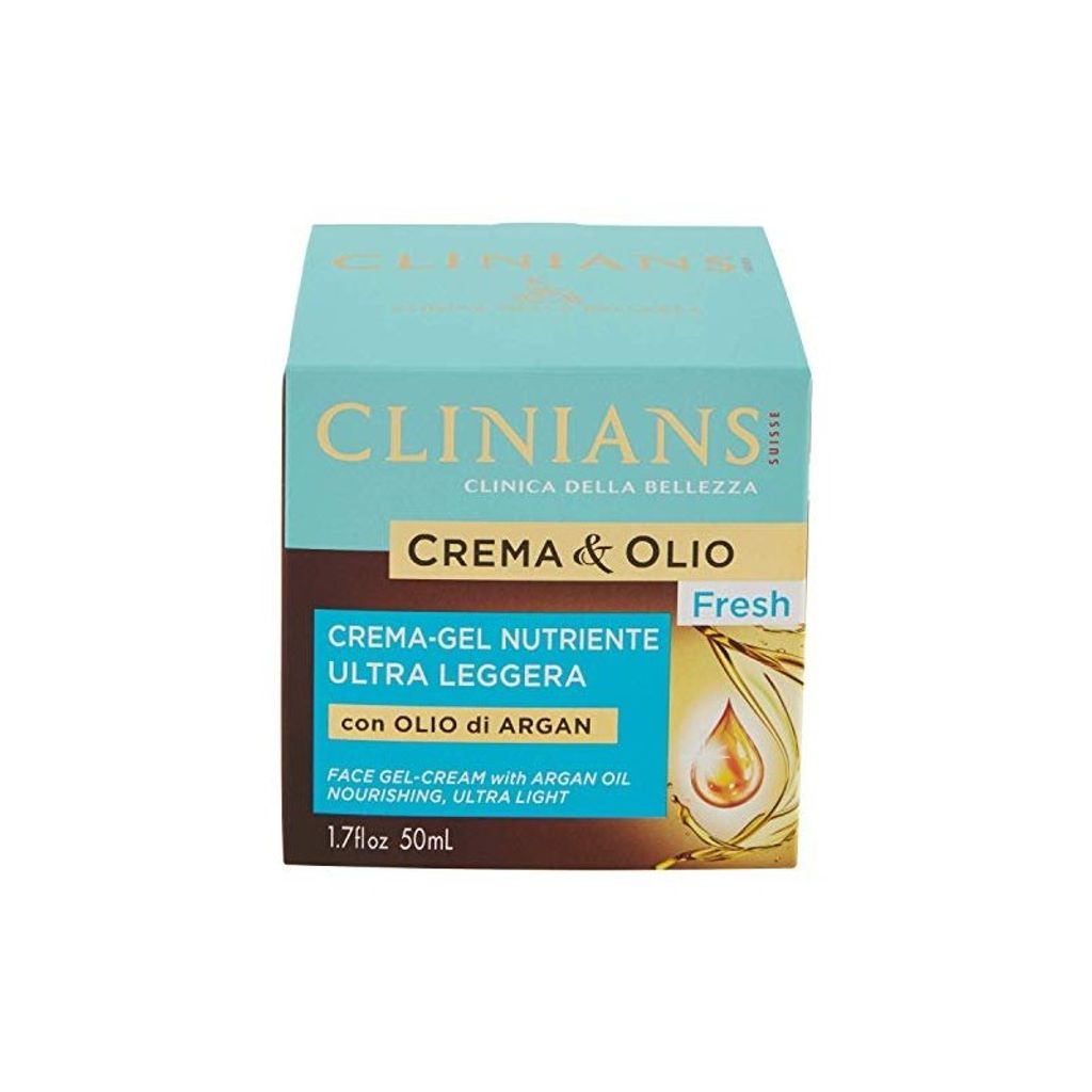 CLINIANS Crema & Olio Fresh nutritive ultraleichte Gesichtsgel-Creme Arganl 50 ml