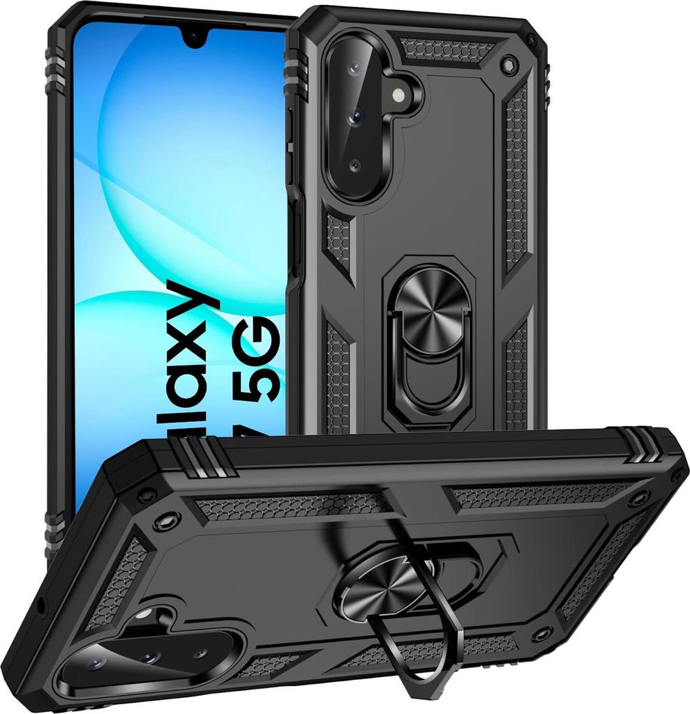 Armor Shield Handyhülle für Samsung Galaxy A17 5G Hülle Ultra Hybrid Case Handy Schutzhülle, Schwarz