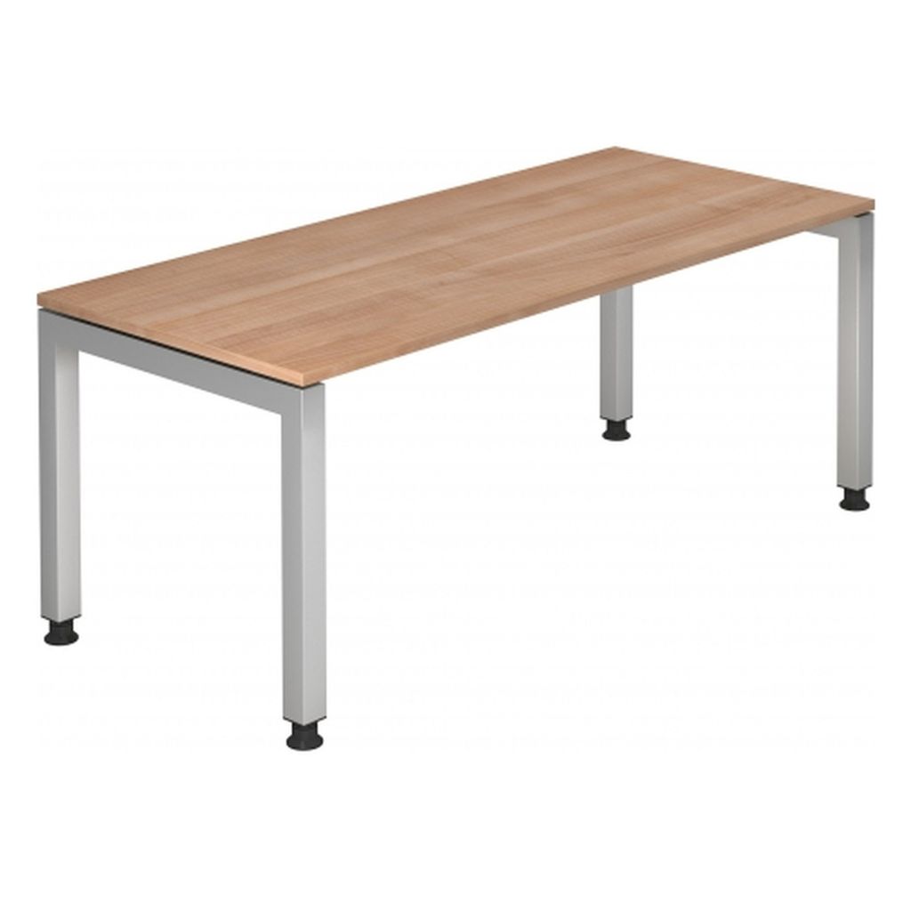 Büro Schreibtisch 180x80 cm Modell JS19 stufenlos höheneinstellbar N = Nussbaum
