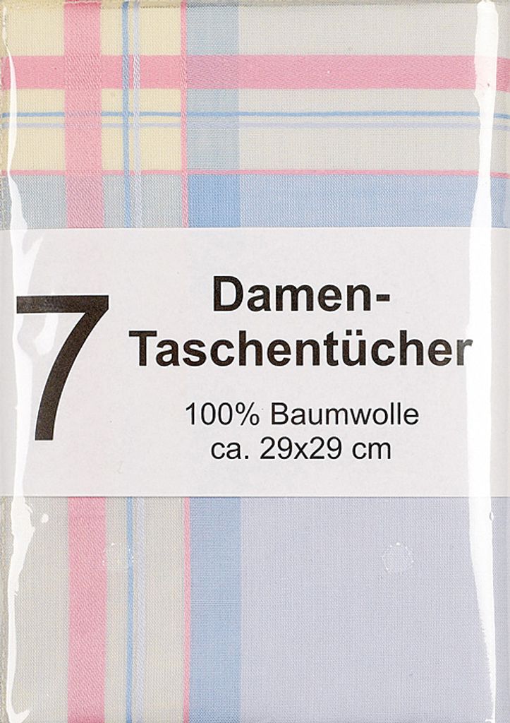 Damentaschentücher D7 Serie aus 100% Baumwolle, ca. 29 x 29 Produktbild 